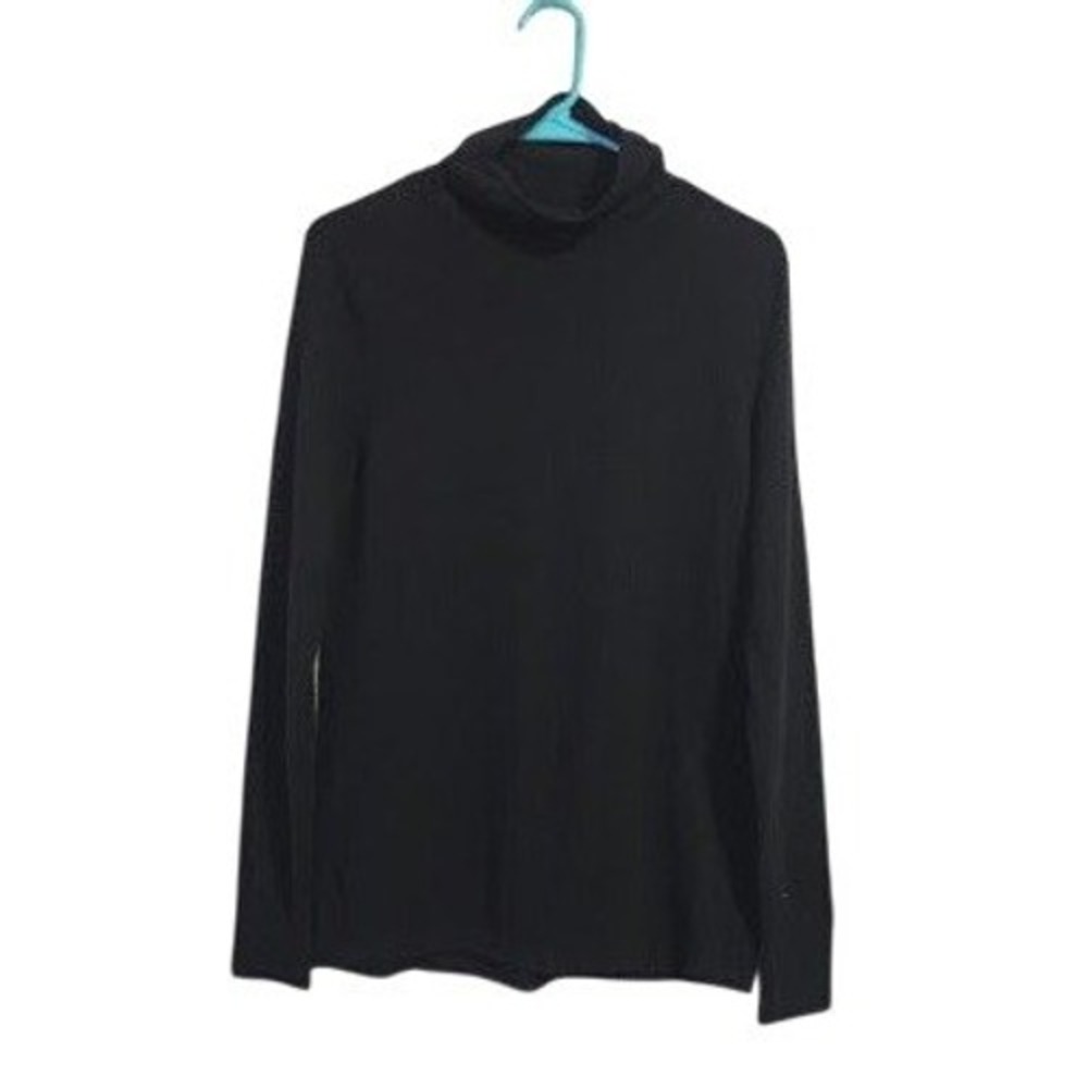 NORDSTROM 100% Cashmere Turtleneck Sweater Capsule Wardrobe Quiet Luxury black M